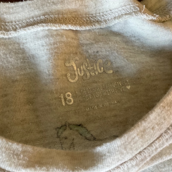 JUSTICE girls long sleeve shirts - owls, cats, unicorns - Picture 7 of 7